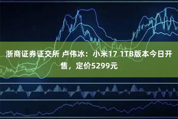 浙商证券证交所 卢伟冰：小米17 1TB版本今日开售，定价5299元