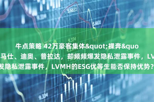 牛点策略 42万豪客集体"裸奔"!客户关系得分远超爱马仕、迪奥、普拉达,却频频爆发隐私泄露事件,LVMH的ESG优等生能否保持优势?原创